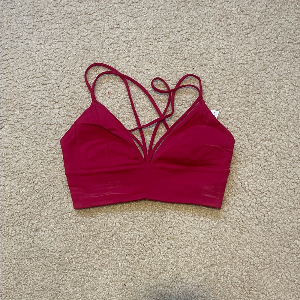 Women's Strappy Bralette - Red